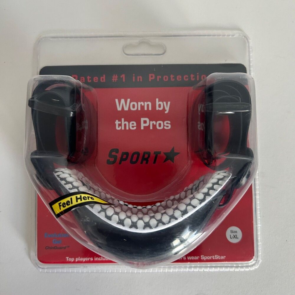 SportStar Evolution X-1 Series Football Chin Guard Strap Black Size L-XL New